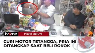 Detik-Detik Maling Motor Tetangga Ditangkap saat Beli Rokok  tvOne Minute