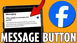 How To Remove Message Button On Facebook 2024