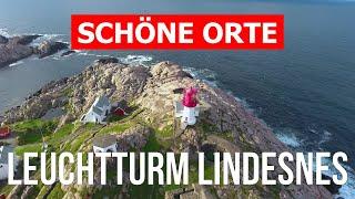 Leuchtturm von Lindesnes in 4k. Norwegen Leuchtturm Lindesnes zu besichtigen