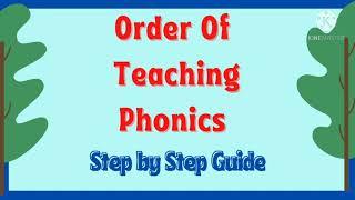 Order Of Teaching Phonics  How To Teach Phonics At Home.