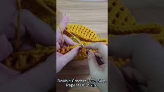 How to crochet Simple Net stitch #shorts #shortvideo #crochet #crocheting #crochettutorial