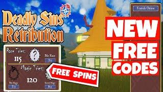 *NEW* FREE CODES DEADLY SINS RETRIBUTION gives Free Magic Spins + Free Race Spins