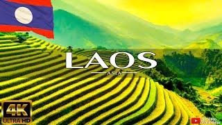 FLYING OVER LAOS 4K UHD - Relaxing Music Along With Beautiful Nature Videos - 4K Video HD