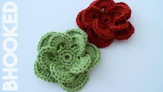 How to Crochet a Flower Wagon Wheel Flower Free Crochet Pattern