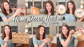 SPRING HOME DECOR HAUL + STYLING TIPS  Amazon TJMaxx Walmart  Micheals Hobby Lobby