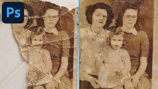 How to Restore Old Damaged Photos with Photoshop Generative Fill