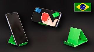 Origami Suporte de Celular Super Fácil - Instruções em Português PT-BR