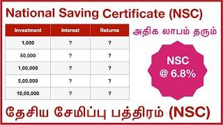 National Savings Certificate NSC Post Office Scheme  தேசிய சேமிப்பு பத்திரம்  Full Details