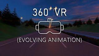 Motorway at Sunset - 360 VR Evolving Animation