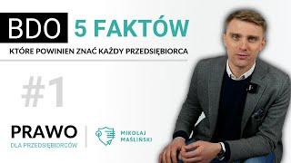 Rejestr BDO - 5 faktów które powinien znać każdy przedsiębiorca  Prawo dla przedsiębiorców #1