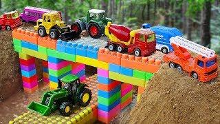 Bridge Construction Vehicles Fire Truck Dump Truck Toys