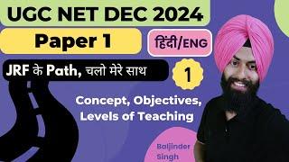 Concept Objectives Levels of Teaching  Part 1  UGC NET DEC 2024