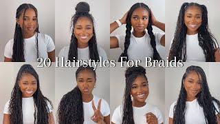 20 Ways to Style Bohemian Knotless Braids Protective Hairstyle