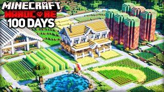 I Survived 100 Days Building the ULTIMATE FARM in Minecraft Hardcore