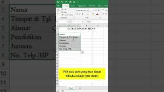 Cara Mudah Membuat Titik Dua Sejajar di Excel