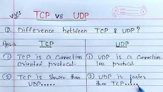 Difference between TCP and UDP  Networking