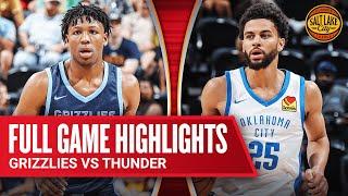 GRIZZLIES vs THUNDER  SALT LAKE CITY SUMMER LEAGUE  FULL GAME HIGHLIGHTS