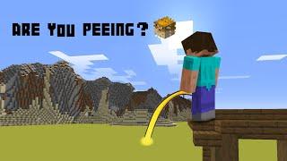 Peeing in Minecraft Cursed