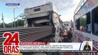 Driver at pahinante ng truck naipit at natuhog ng kargang bakal biglang napa-preno...  24 Oras