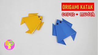 ORIGAMI MUDAH  Cara Membuat Katak dari Kertas Origami yang Mudah