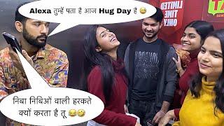 Alexa तुम्हें पता है आज Hug Day है   Hug Day Special  Lift Prank  Paras Prank