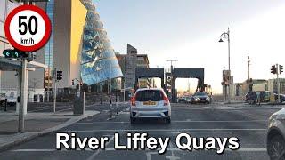 Dash Cam Ireland - The River Liffey Quays Dublin 2021