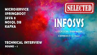 SELECTED  INFOSYS  Java microservice spring boot real time interview