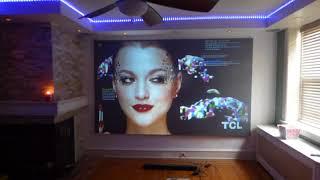 FIRST ONE ON YOUTUBE with my 2018  ViewSonic PS501W 3400 Lumens WXGA HDMI Short Throw Projector