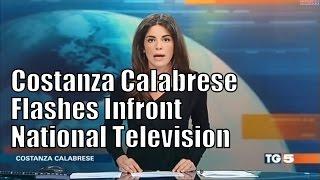 Costanza Calabrese Italian Tv Presenter Flashes Audience