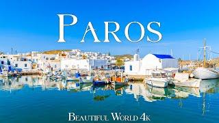 Paros Island Greece 4K Drone Nature Film - Peaceful Piano Music - Amazing Nature