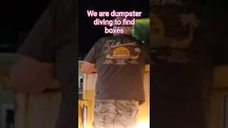 Dumpster Diving to save money on shipping boxes recycle reuse #frugal #dumpsterdiving #shorts