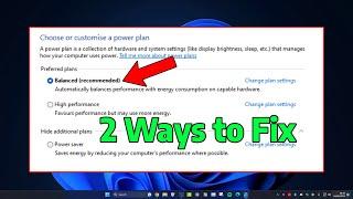 How To Enable Missing High Performance Plan in Windows 11  Restore Power Plan Option