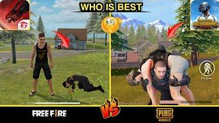 FREE FIRE VS PUBG FULL COMPARISON  WHO IS BEST PUBG MOBILE VS FREE FIRE