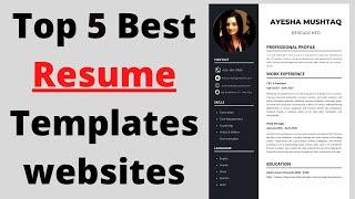 Resume template download free  free resume builder websites  Top 5 best Resume Templates websites