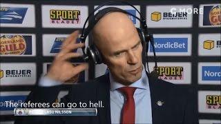 Luleå-coach Nilsson gut furious over a disallowed goal “The referees can go to hell” - TV4 Sport