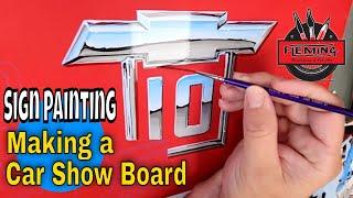Painting A Car Show Board start to finish