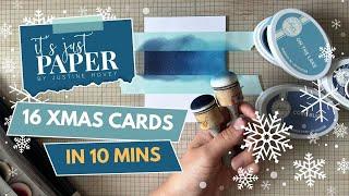 16 Christmas Cards in Less than 10 Minutes  Quick Handmade Christmas Card Inspiration