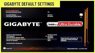 How to Reset Gigabyte Bios to Default   Gigabyte Default Bios Settings