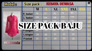 Cara membuat size chart baju