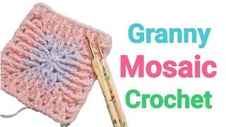 Granny con Relieve Mosaico al Crochet