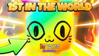  I GOT 1st RAINBOW HUGE ORANGE BALLOON CAT In Pet Simulator X 