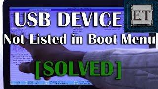 UEFI Boot  How to Boot From USB Flash Drive USB Device Not Listed in Boot Order  Solved