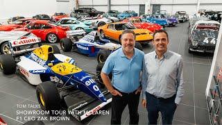 Tom Talks Showroom Tour with McLaren F1 CEO Zak Brown  Formula 1 Stories & Current Stock
