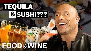 Dwayne The Rock Johnson Taste Tests Tequila with 3 Meals  Bottle Service  Food & Wine