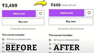 How to get Udemy courses for ₹ 449 EVERYTIME  100% Working  No coupon Required