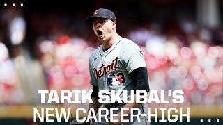 Tarik Skubal strikes out 13 batters 