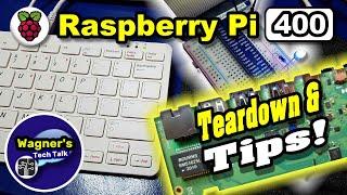 Raspberry Pi 400 Tips + Teardown GPIO Pi400 Setup SSD Boot Battery +more