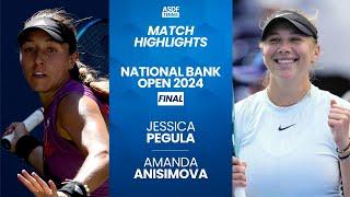 Jessica Pegula vs Amanda Anisimova FINAL August 12 2024 National Bank Open #wta