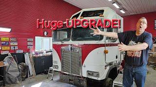 OMG it looks so GOOD.....   K100E Kenworth restoration #kenworth #cabover #restoration