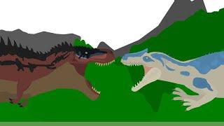 Camp Cretaceous Tarbosaurus VS Battle At Big Rock Allosaurus